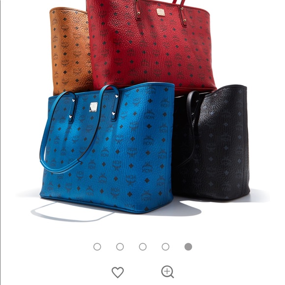 MCM ANYA LARGE TOP ZIP SHOPPER PINK MONOGRAM TOTE - Picture 8 of 8